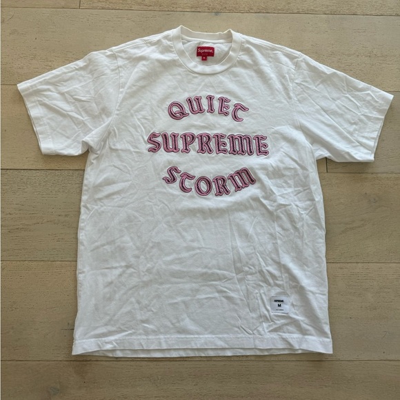 Supreme X Quiet Storm crew Short Sleeve Tee Medium  White - Picture 4 of 7